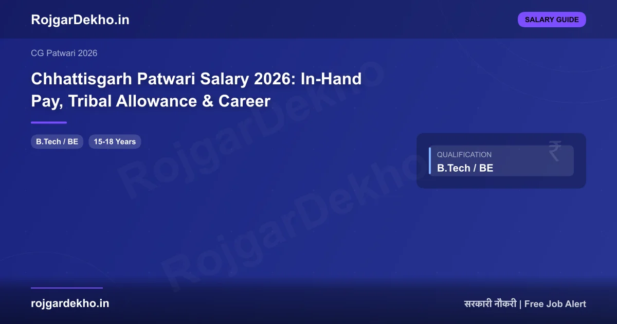 Chhattisgarh Patwari Salary 2026: In-Hand Pay, Tribal Allowance & Career - Salary | RojgarDekho