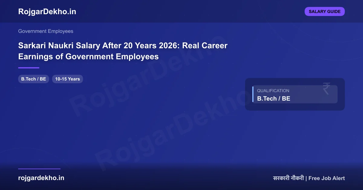 Sarkari Naukri Salary After 20 Years 2026: Real Career Earnings of Government Employees - Salary | RojgarDekho