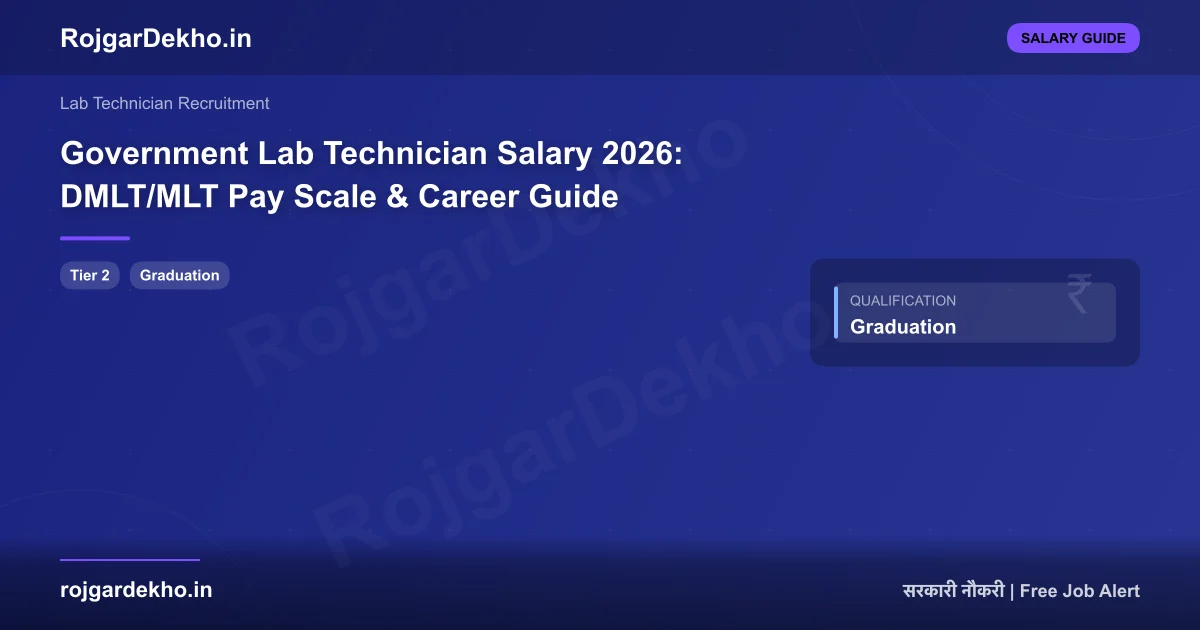 Government Lab Technician Salary 2026: DMLT/MLT Pay Scale & Career Guide - Salary | RojgarDekho