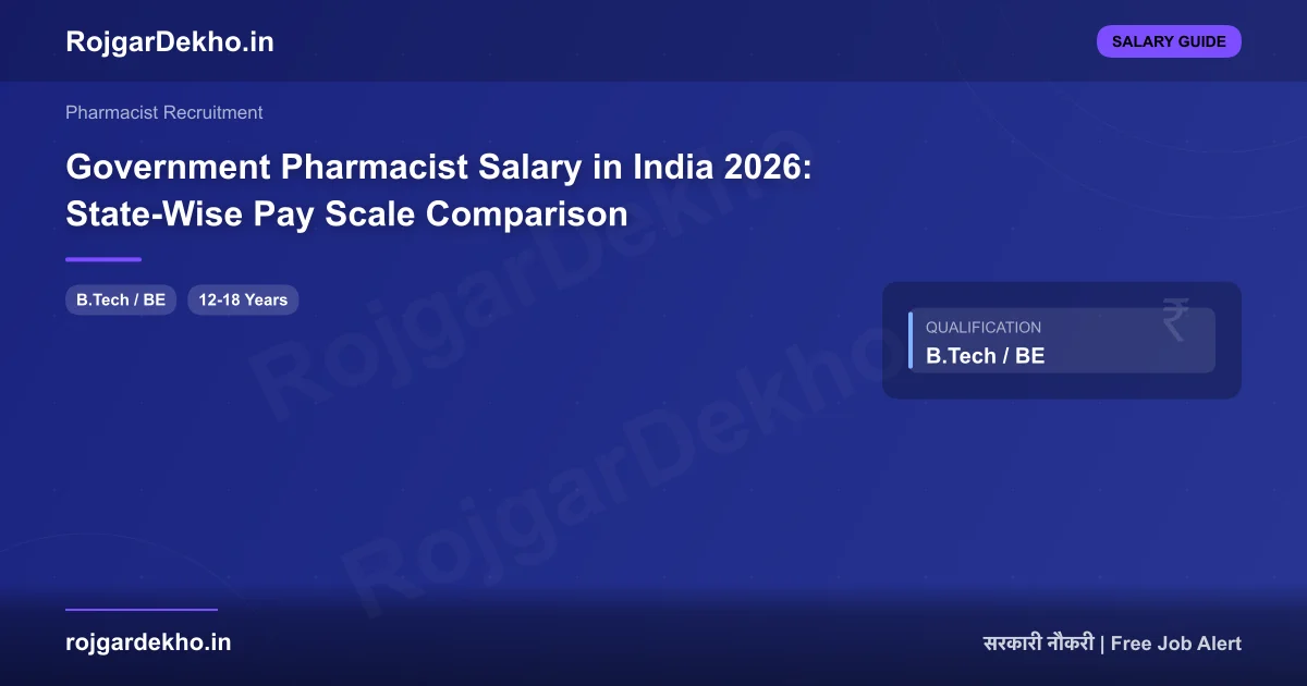 Government Pharmacist Salary in India 2026: State-Wise Pay Scale Comparison - Salary | RojgarDekho