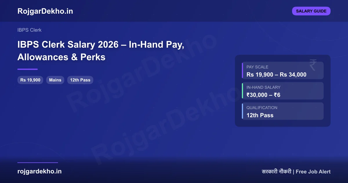 IBPS Clerk Salary 2026 – In-Hand Pay, Allowances & Perks - Salary | RojgarDekho