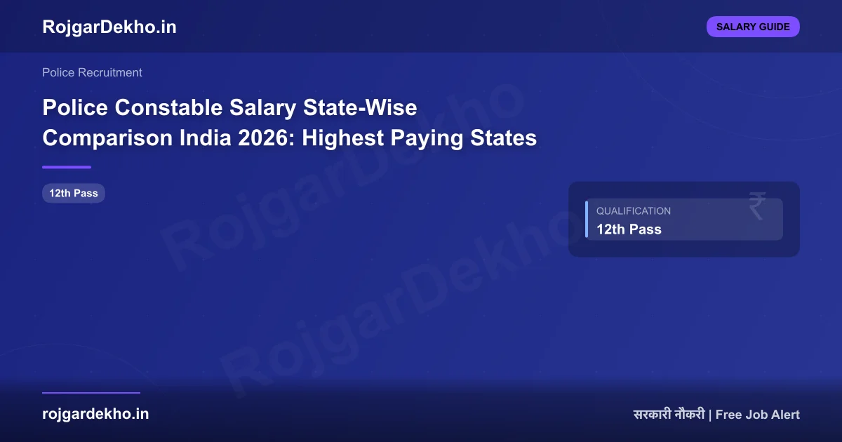 Police Constable Salary State-Wise Comparison India 2026: Highest Paying States - Salary | RojgarDekho