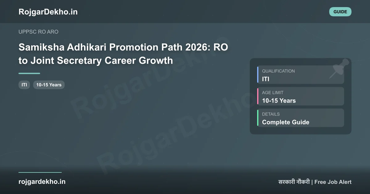 Samiksha Adhikari Promotion Path 2026: RO to Joint Secretary Career Growth - Other | RojgarDekho