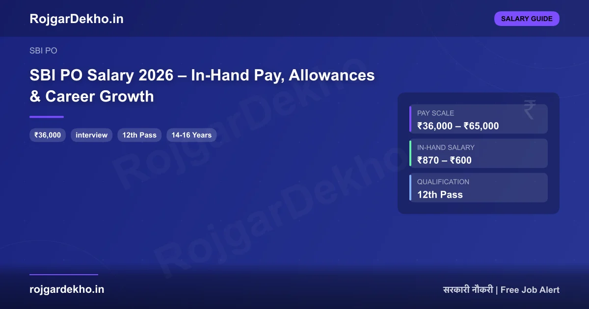 SBI PO Salary 2026 – In-Hand Pay, Allowances & Career Growth - Salary | RojgarDekho