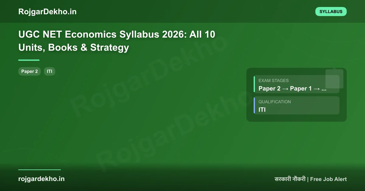UGC NET Economics Syllabus 2026: All 10 Units, Books & Strategy - Syllabus | RojgarDekho
