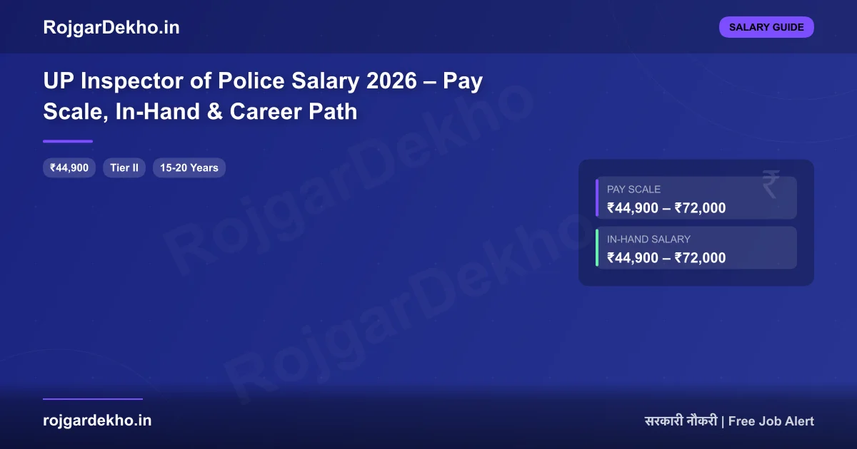UP Inspector of Police Salary 2026 – Pay Scale, In-Hand & Career Path - Salary | RojgarDekho